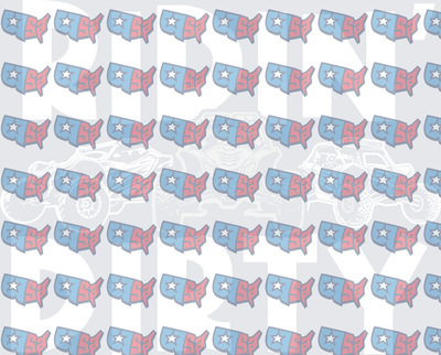 Patriotic USA Map Logo Pattern with Off-Road Vehicles (DTF)