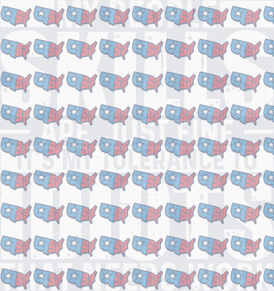 My People Skills Are Just Fine Patriotic USA Map Pattern (DTF)