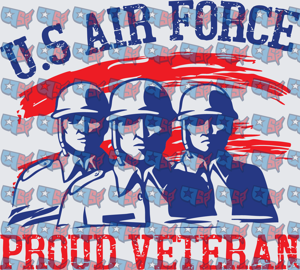 US Air Force Proud Veteran Three Soldiers (DTF)