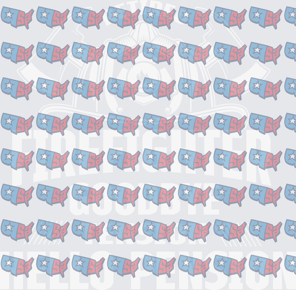 Patriotic USA Map Pattern with Stars Red White Blue (DTF)