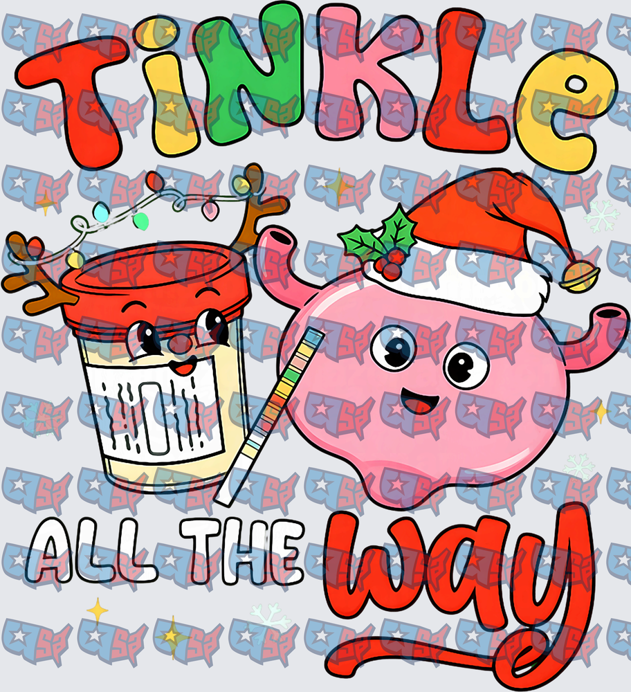 Tinkle All The Way Christmas Bladder Urine Cup (DTF)