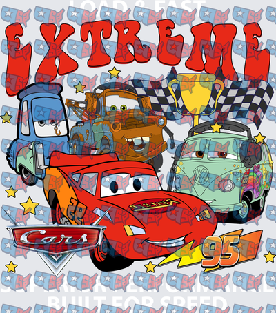 Extreme Racing Cars Characters Number 95 Checkered Flag (DTF)