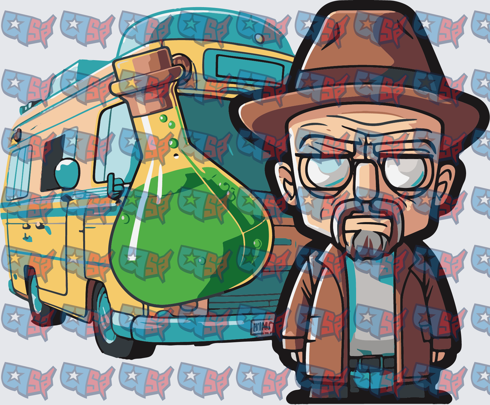 Chibi Chemistry Teacher RV Mobile Lab Chibi (DTF)