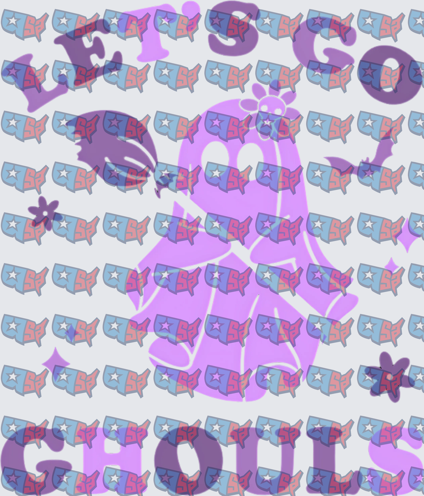 Let's Go Ghouls Purple Halloween Ghost (DTF)