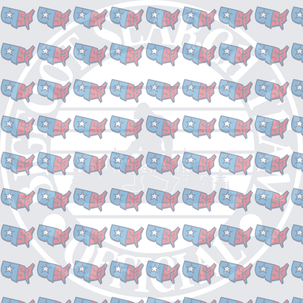 Patriotic USA Map Shape Star Pattern Repeat (DTF)