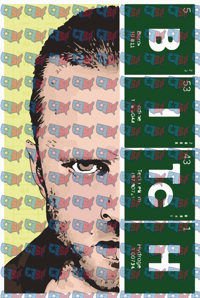 Breaking Bad Jesse Pinkman Bitch Periodic Table Pop Art (DTF)