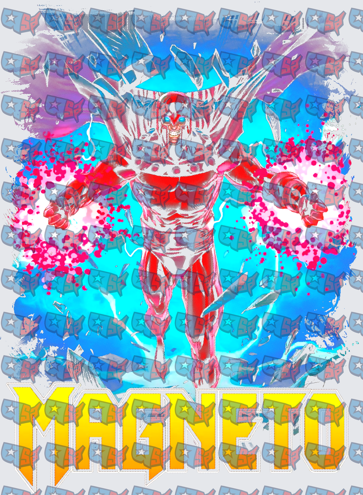 Magneto Magnetic Power Halftone Comic Art (DTF)