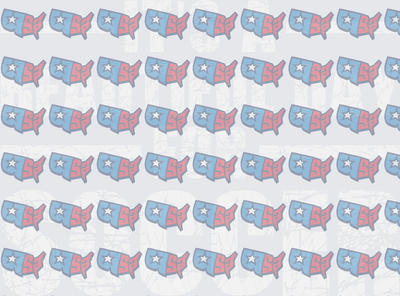 USA Map Graffiti Letters Red Blue Star Pattern (DTF)