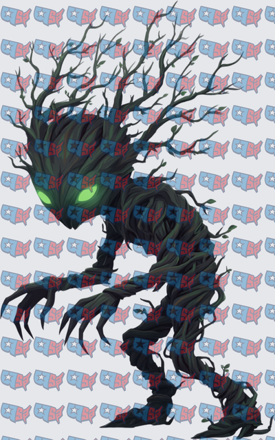 Dark Tree Monster Glowing Green Eyes (DTF)