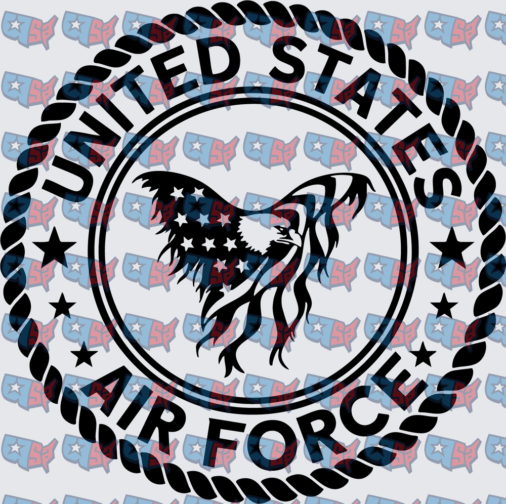 United States Air Force Eagle Seal Rope Border (DTF)