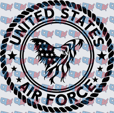 United States Air Force Eagle Seal Rope Border (DTF)