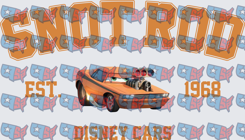 Snot Rod EST 1968 Orange Muscle Car Character (DTF)