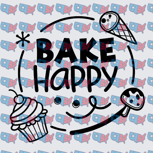 Bake Happy Cupcake Ice Cream Sweet Treats (DTF)