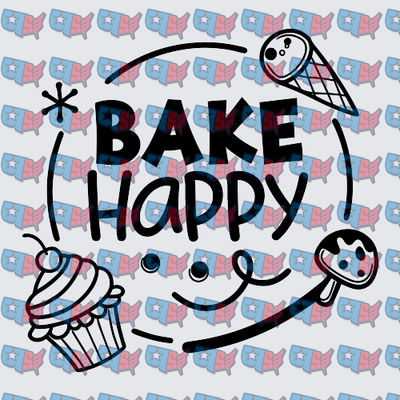 Bake Happy Cupcake Ice Cream Sweet Treats (DTF)