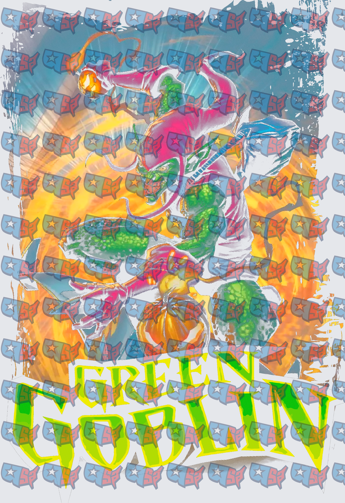 Green Goblin Fiery Comic Villain Attack (DTF)