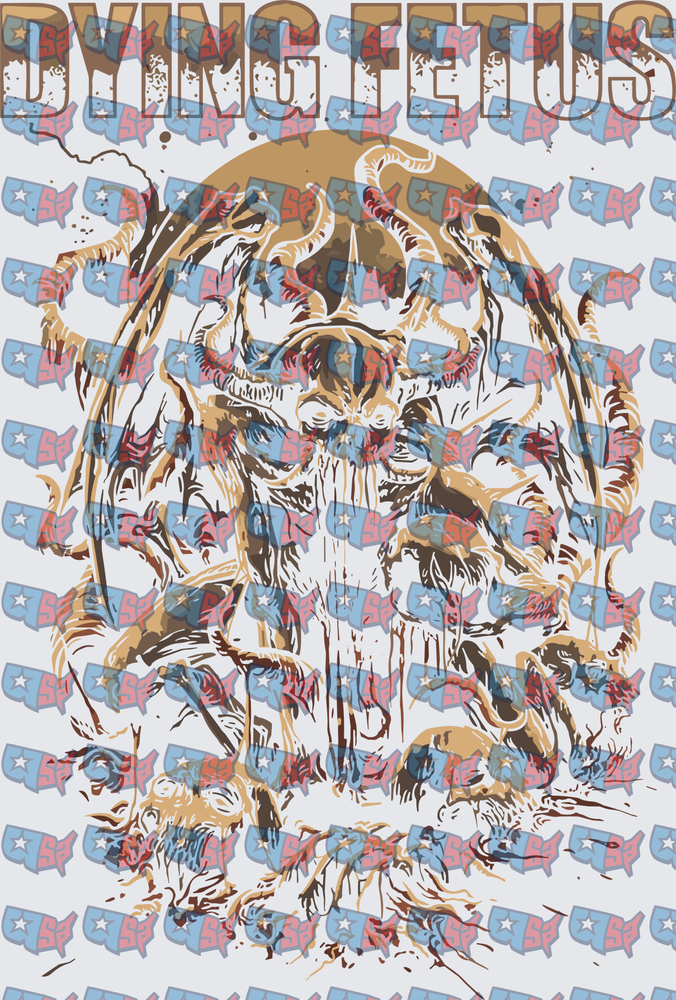 Dying Fetus Death Metal Demon Skull Graphic (DTF)