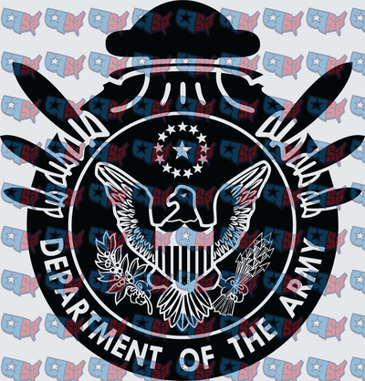 Department of the Army Seal with Crossed Rifles (DTF)